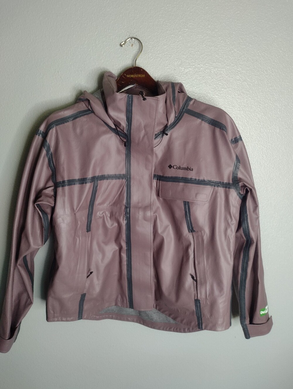 Columbia Coral Ridge Odx Rain Jacket Women’s Size Small Hood Outdoor LIQ